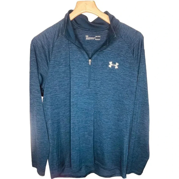 Under Armour Other - Under Armour Men's Blue HeatGear 1/4 Zip Pullover Sweatshirt